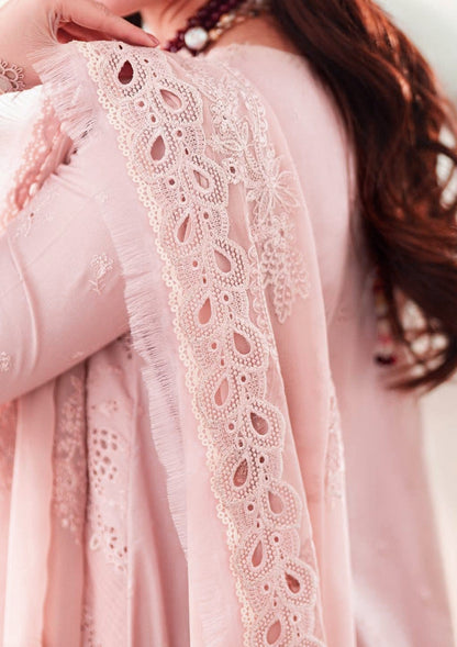 QALAMQAR LAWN FK-10 ZOE 3 Piece Embroidered