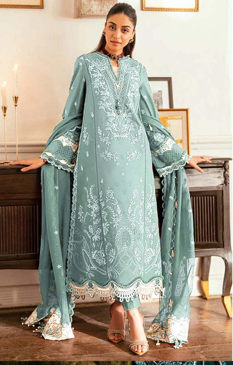 QALAMAKAR LAWN SB02  3 pc Embroidered